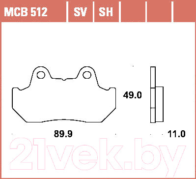 Изображение товара Тормозные колодки TRW MCB512