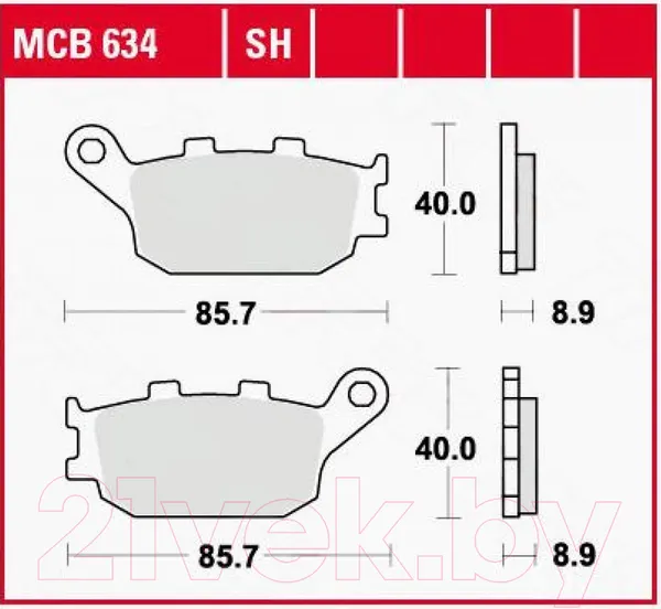 Изображение товара Тормозные колодки TRW MCB634