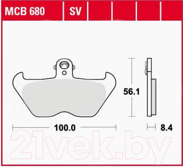 Изображение товара Тормозные колодки TRW MCB680SV