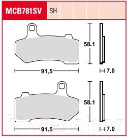 Изображение товара Тормозные колодки TRW MCB781SV