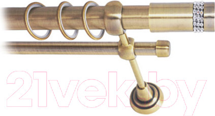 Изображение товара Карниз для штор Lm Decor Имидж 116 2р гладкий (антик, 4м)