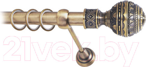 Изображение товара Карниз для штор Lm Decor Ампир 161 1р гладкий (антик, 2м)