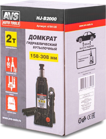 Изображение товара Бутылочный домкрат AVS HJ- B2000 / A78413S