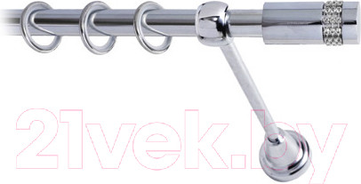 Изображение товара Карниз для штор Lm Decor Имидж 116 1р гладкий (хром, 3м)