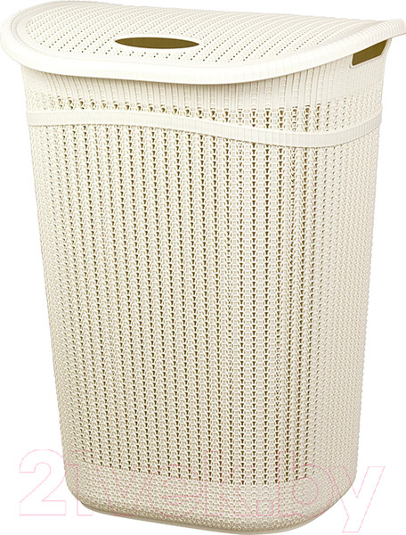 Изображение товара Корзина для белья Idea Вязание / М2613 (55л, белый)