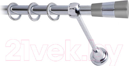 Изображение товара Карниз для штор Lm Decor Волео 074 1р гладкий (хром, 4м)