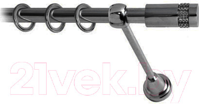 Изображение товара Карниз для штор Lm Decor Имидж 116 1р гладкий (антрацит, 3м)