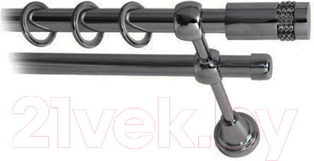 Изображение товара Карниз для штор Lm Decor Имидж 116 2р гладкий (антрацит, 1.8м)