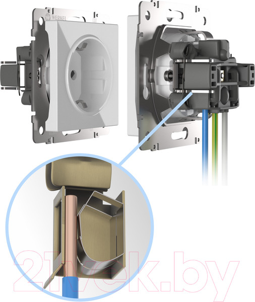 Изображение товара Розетка Werkel WL06-10-01 / a041201 (серебристый)
