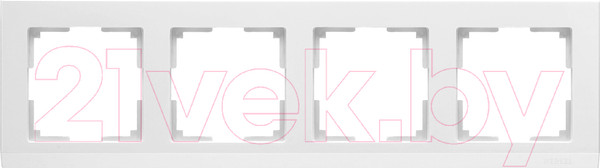 Изображение товара Рамка для выключателей и розеток Werkel WL04-Frame-04 / a028924 (белый)