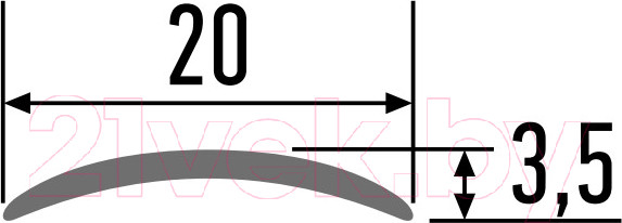 Изображение товара Порог КТМ-2000 100-01 К 0.9м (серебристый)