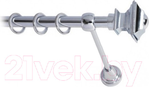 Изображение товара Карниз для штор Lm Decor Верди 030 1р гладкий 25мм (хром, 3м)