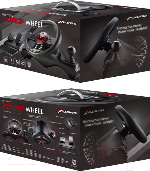 Изображение товара Игровой руль FlashFire 6in1 Force Wheel WH-2304V