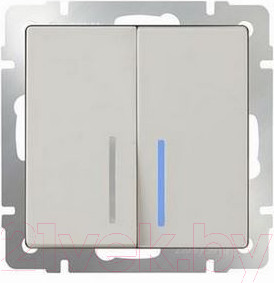Изображение товара Выключатель Werkel WL03-SW-2G-LED / a030807 (слоновая кость)