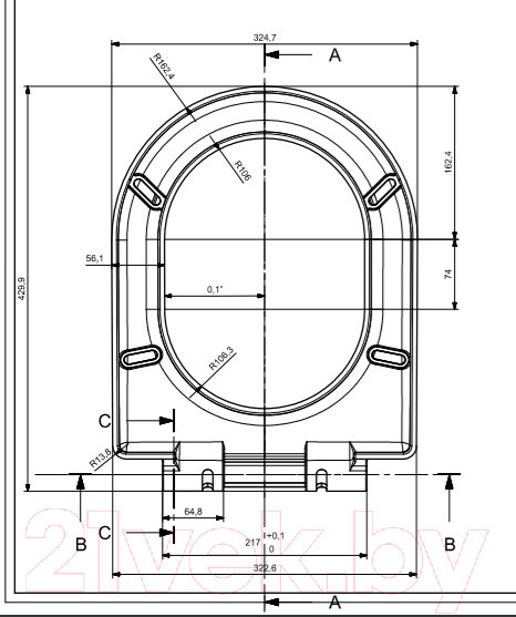 Изображение товара Сиденье для унитаза Cersanit Granta (S-DS-GRA-DL-t)