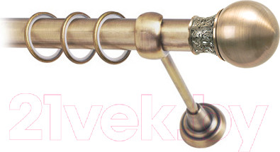Изображение товара Карниз для штор Lm Decor Тифани 037 1р гладкий 25мм (антик, 3.6м)