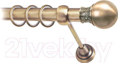 Изображение товара Карниз для штор Lm Decor Тифани 037 1р гладкий 25мм (антик, 4м)