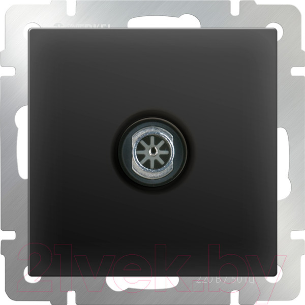 Изображение товара Розетка Werkel WL08-TV / a029881 (черный матовый)