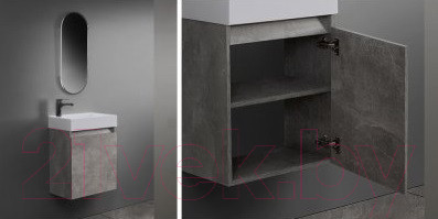 Изображение товара Тумба под умывальник Belux Темпо НП 50 (31, бетон чикаго/светло-серый)