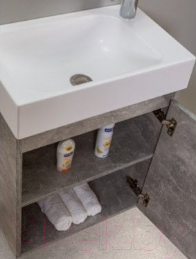 Изображение товара Тумба под умывальник Belux Темпо НП 50 (31, бетон чикаго/светло-серый)