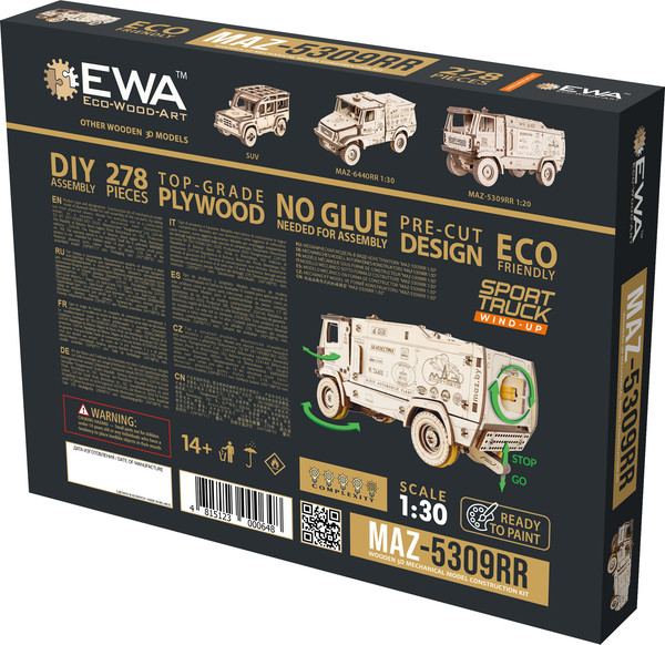 Изображение товара Сборная модель EWA МАЗ-5309RR 1:30