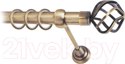 Изображение товара Карниз для штор Lm Decor Булава 097 1р гладкий 25мм (антик, 3м)