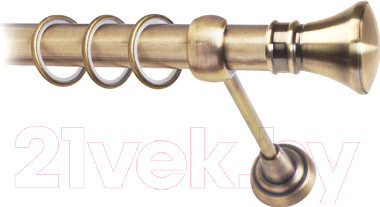 Изображение товара Карниз для штор Lm Decor Люксор 101 1р гладкий 25мм (антик, 2.4м)