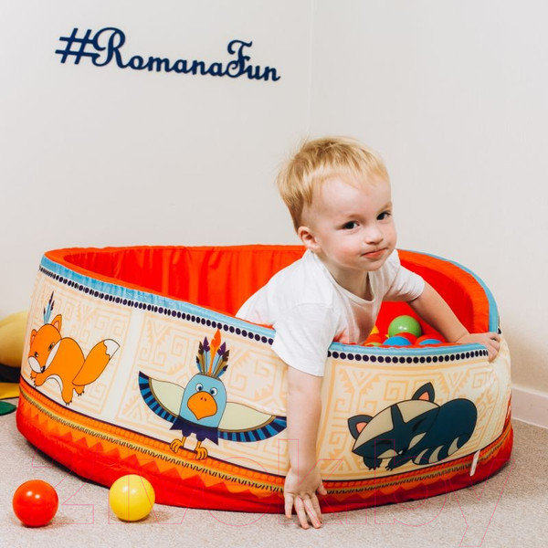 Изображение товара Сухой бассейн Romana Индейцы ДМФ-МК-02.52.02 (без шариков)