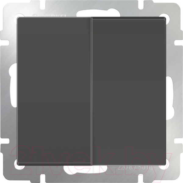 Изображение товара Выключатель Werkel WL07-SW-2G / a029872 (серо-коричневый)