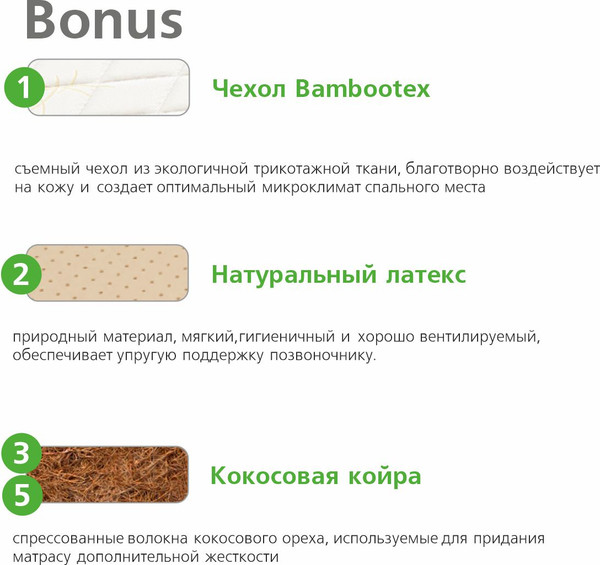 Изображение товара Детский матрас Vegas Bonus 80x160