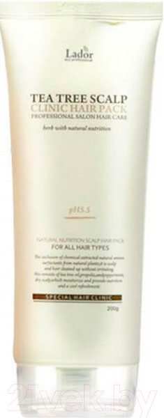 Изображение товара Маска для волос La'dor Tea Tree Scalp Clinic Hair Pack (200г)