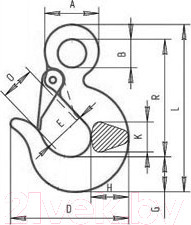 Изображение товара Крюк грузовой ЕКТ CV011109M
