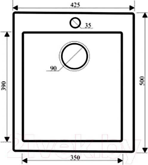 Изображение товара Мойка кухонная GRANULA GR-4201 (арктик)