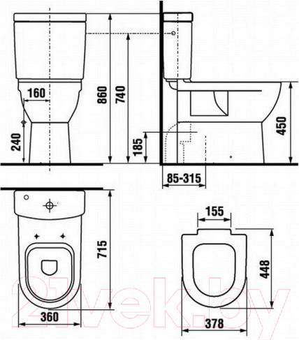 Изображение товара Сливной бачок Jika Mio Dual Flush 8277130002421