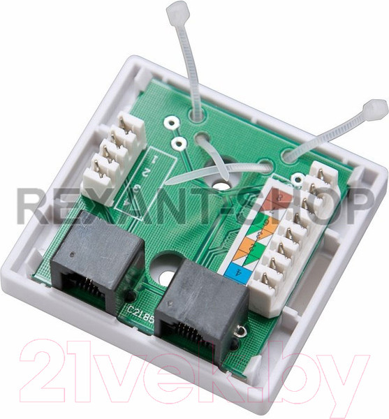 Изображение товара Розетка Rexant RJ-11+RJ-45 / 03-0120