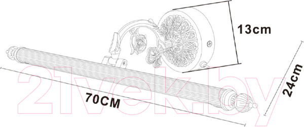 Изображение товара Подсветка для картин и зеркал Arte Lamp Bari A6712AP-1AB