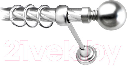 Изображение товара Карниз для штор Lm Decor Шар большой 059 1р витой 25мм (сатин, 2.4м)