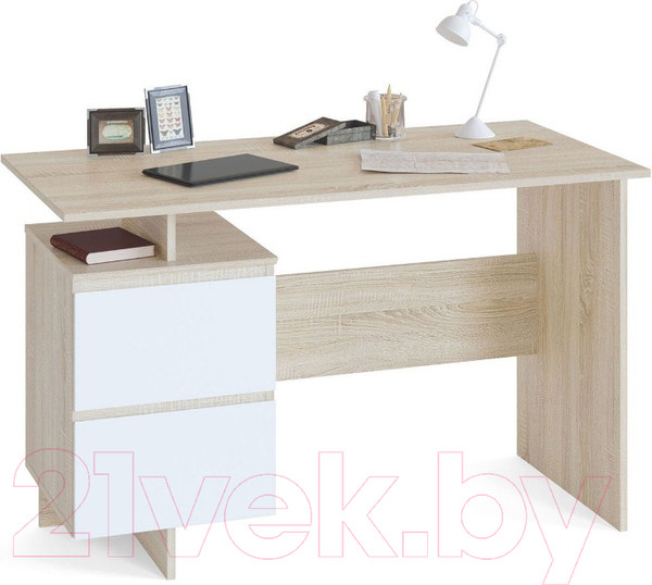Изображение товара Письменный стол Сокол-Мебель СПМ-19 (дуб сонома/белый)