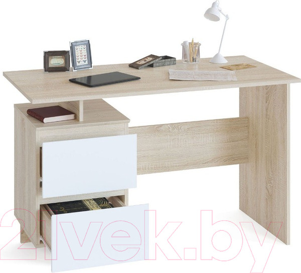 Изображение товара Письменный стол Сокол-Мебель СПМ-19 (дуб сонома/белый)