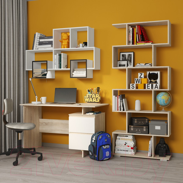 Изображение товара Письменный стол Сокол-Мебель СПМ-19 (дуб сонома/белый)