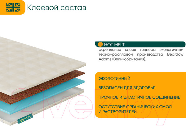 Изображение товара Наматрасник ортопедический Фабрика сна Топпер Т-4 90x200