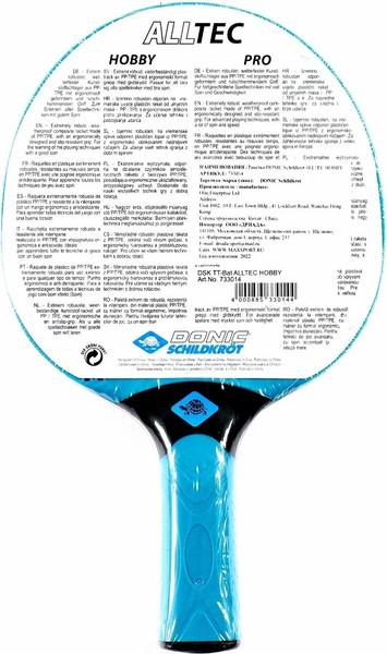 Изображение товара Ракетка для настольного тенниса Donic Schildkrot Alltec Hobby (синий/черный)