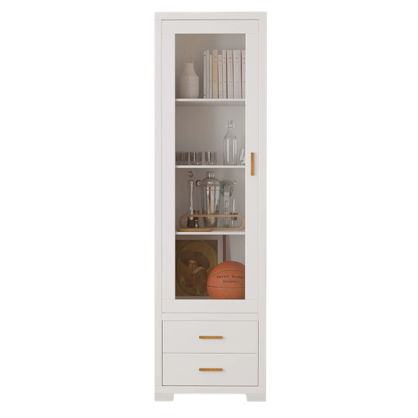 Изображение товара Шкаф-пенал с витриной Dipriz Мэдисон / Д.1151.1 (белый воск)