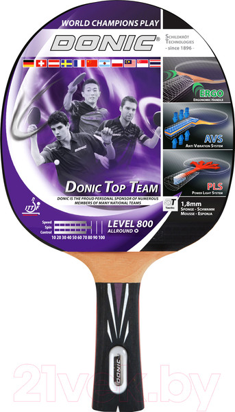 Изображение товара Ракетка для настольного тенниса Donic Schildkrot Top Team 800