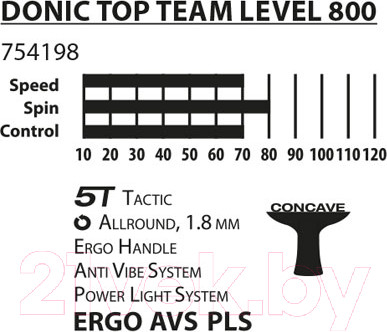 Изображение товара Ракетка для настольного тенниса Donic Schildkrot Top Team 800
