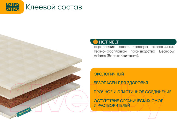 Изображение товара Наматрасник ортопедический Фабрика сна Топпер Т-6 90x195