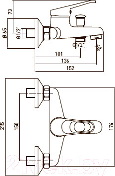 Изображение товара Смеситель Deante Neo Lobo BYU 011M