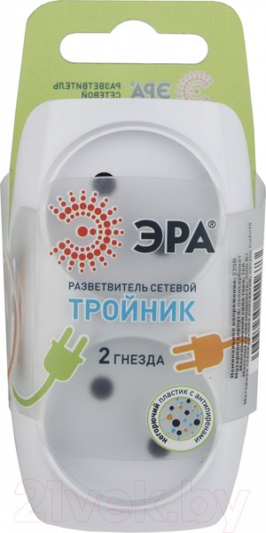 Изображение товара Электроразветвитель ЭРА SP-2-W / C0045520 (белый)