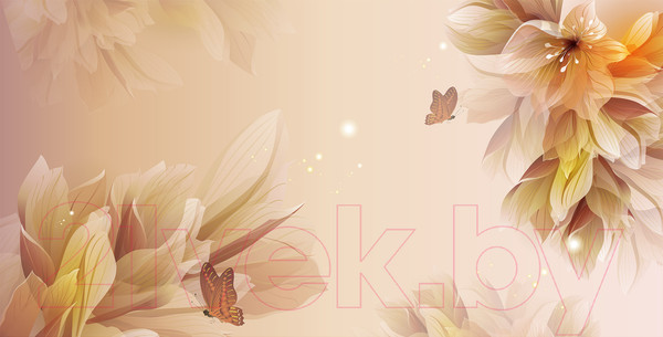 Изображение товара Фотообои листовые Citydecor Цветочный декор 9 3D (500x254)