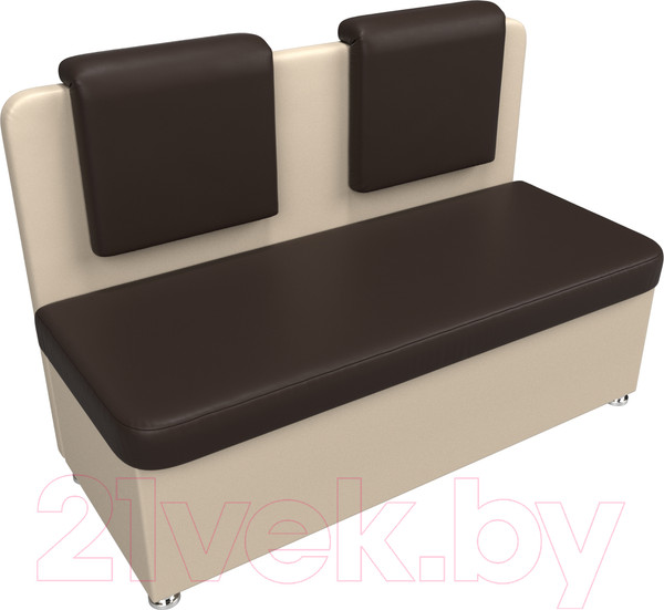 Изображение товара Скамья кухонная мягкая Лига Диванов Маккон 229 2-х местный / 101361 (экокожа коричневый/бежевый)